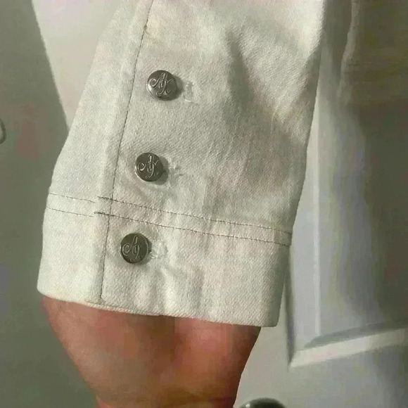 ARMANI EXCHANGE White Denim Blazer -B30 - Picture 7 of 11